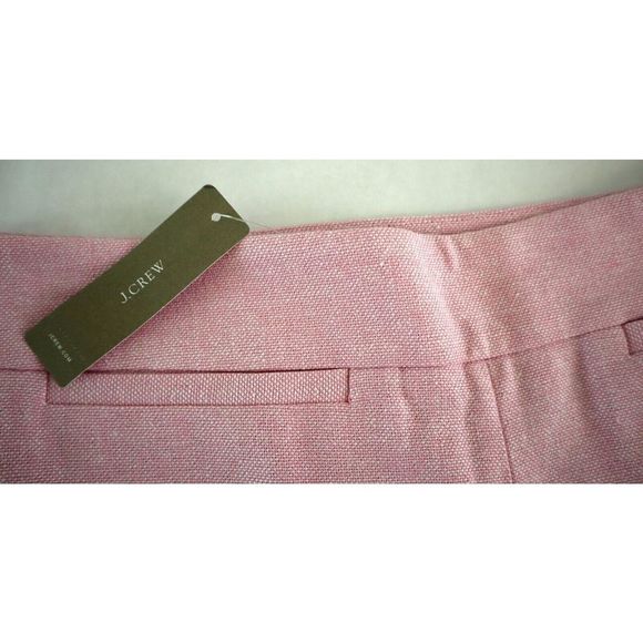 J. Crew AJ662 Women's Sz 6 Pink High Rise Linen Bermuda Shorts $98+ - Picture 3 of 7